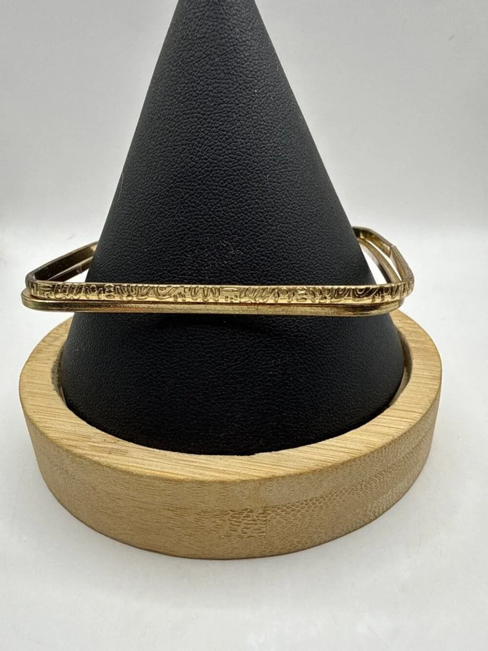 Vintage Gold Square Bangle Bracelets Set | Minimalist Geometric Stackable Retro